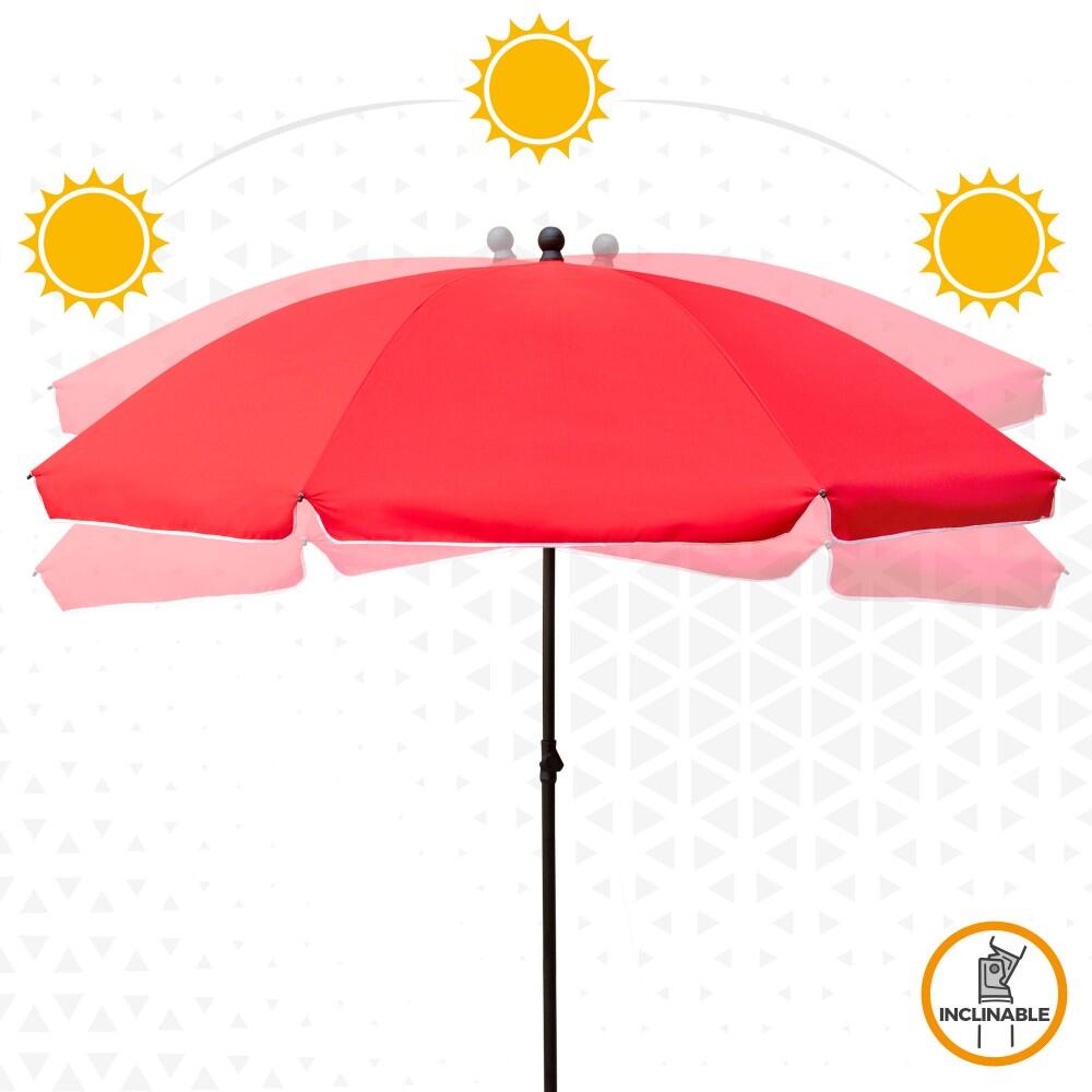 Parasol de jardin 240 cm UV30 rouge Aktive Beach 5/5