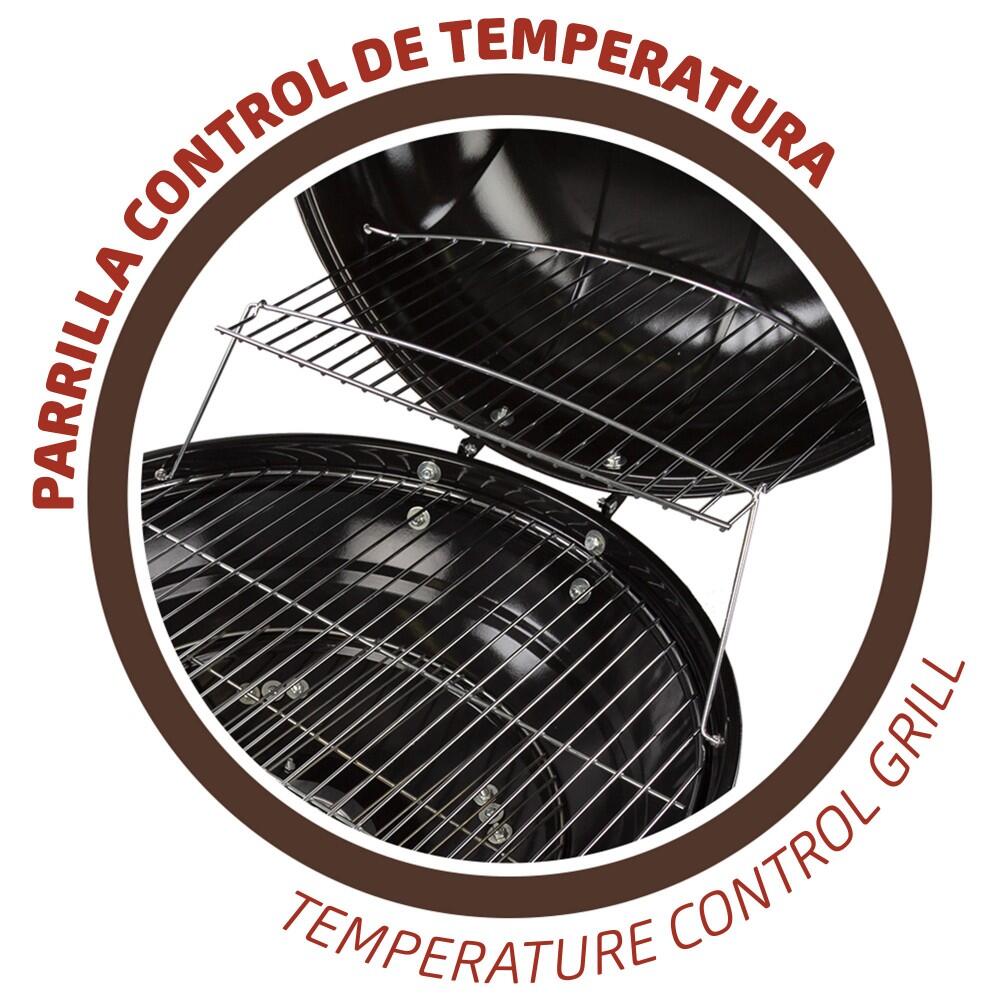 Barbacoa de carbón redonda con tapa Aktive 4/7