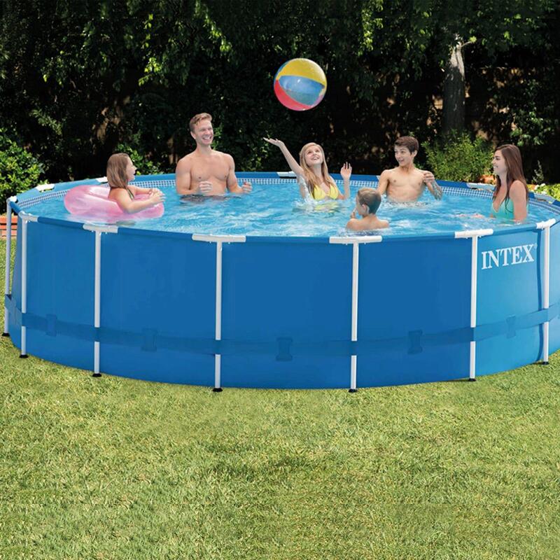 Intex 28242NP - Piscina Metal Frame rotonda, Kit completo, 457x122 cm