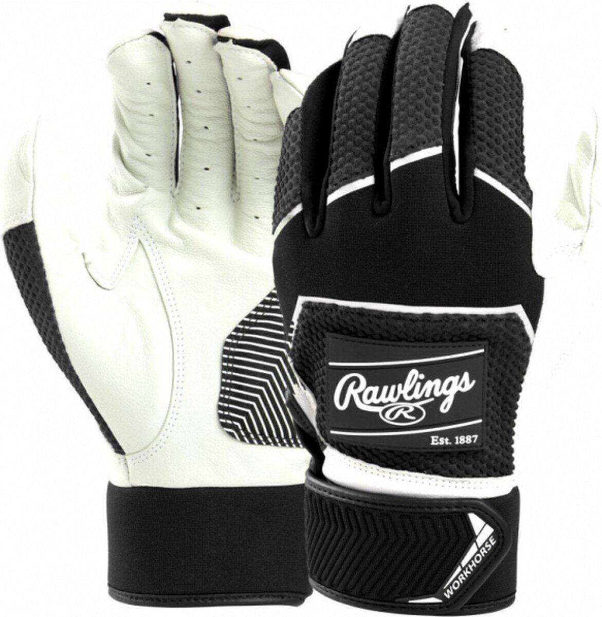 RAWLINGS Luvas Batedor de Basebol Workhorse Adulto Preto