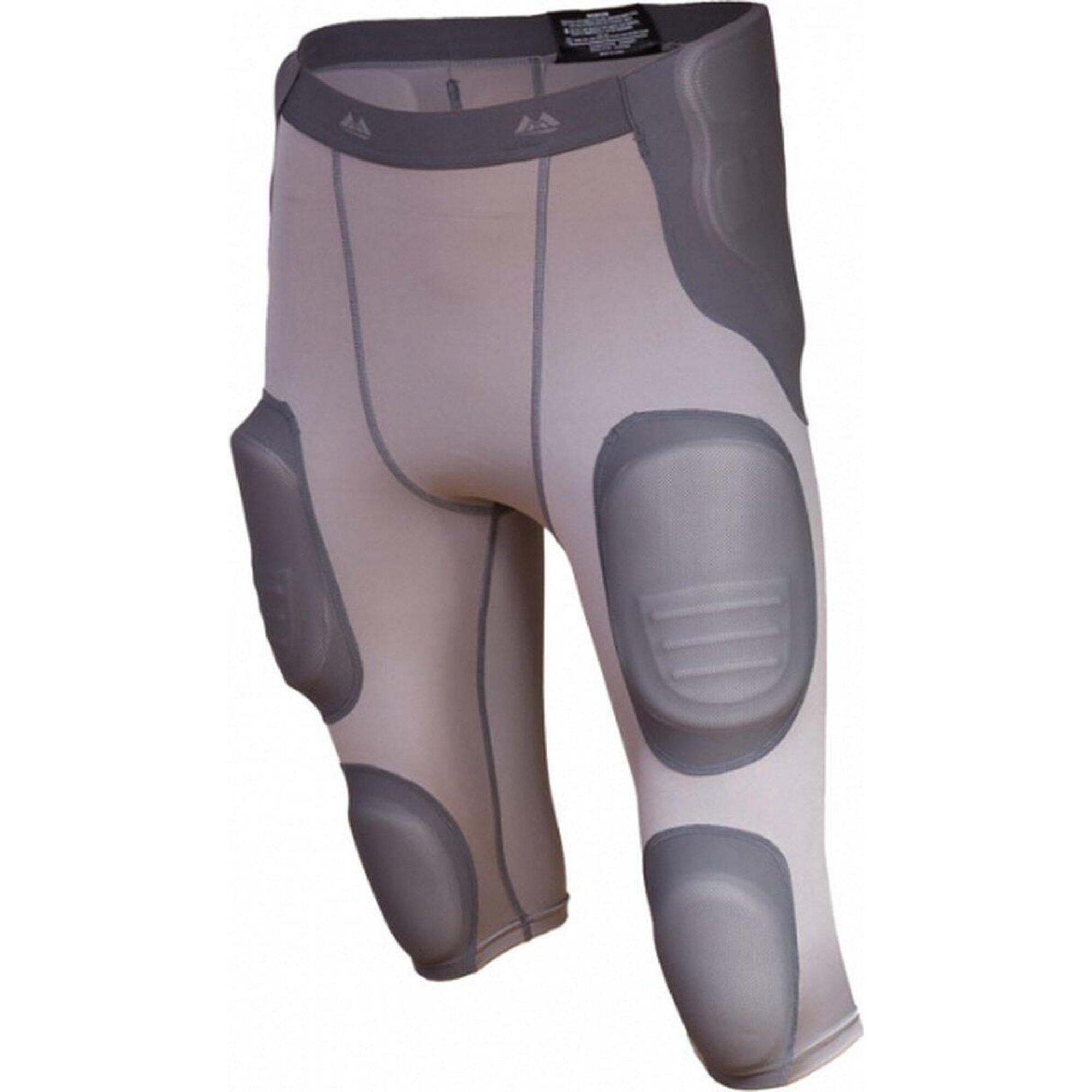 Pantaloni de fotbal american - 7 piese cu centură integrată - adulți - gri - XXL