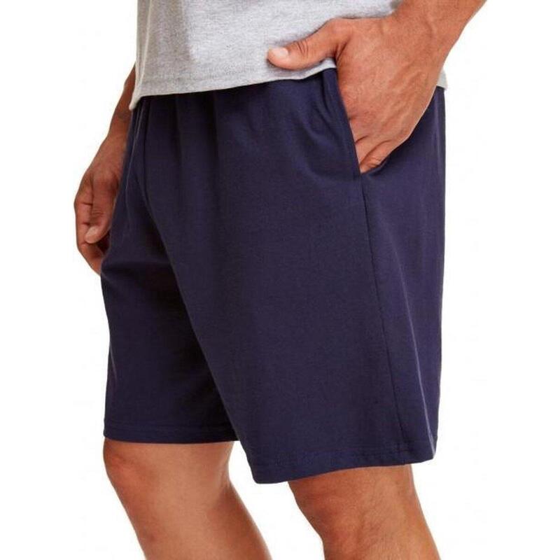 Pantalones con bolsillos laterales - Pantalón corto de algodón - Azul - Pequeño