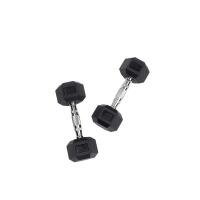 Body-solid hexru rubber dumbbells gewicht: 27.5kg