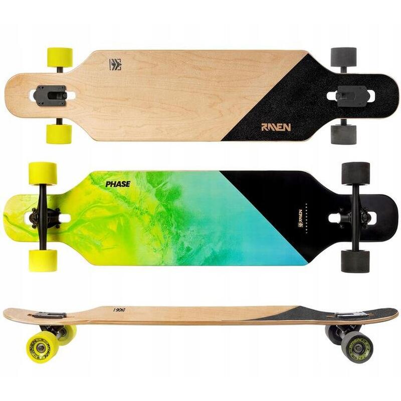 Longboard ABEC9 Phase Legno/Lime/Blu