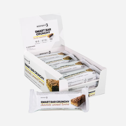 BODY&FIT Smart Bars Crunchy - Proteïne Repen - Chocolate Caramel - 12 eiwitrepen