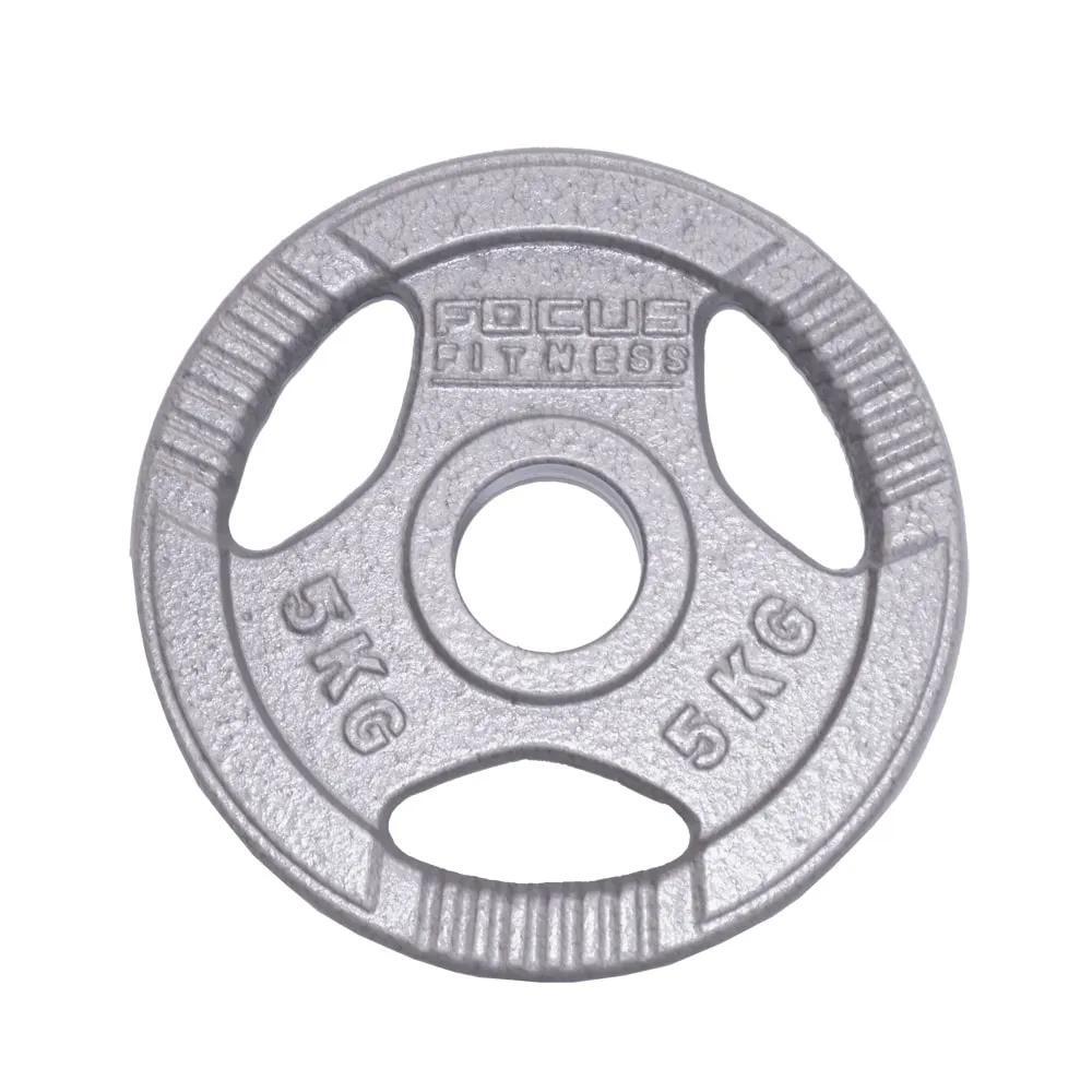 Focus Fitness - Plaque De Poids 30 Mm - Hamerton - 5 Kg - Fonte - Poids De Musculation - Gris - 5 Kg - Decathlon