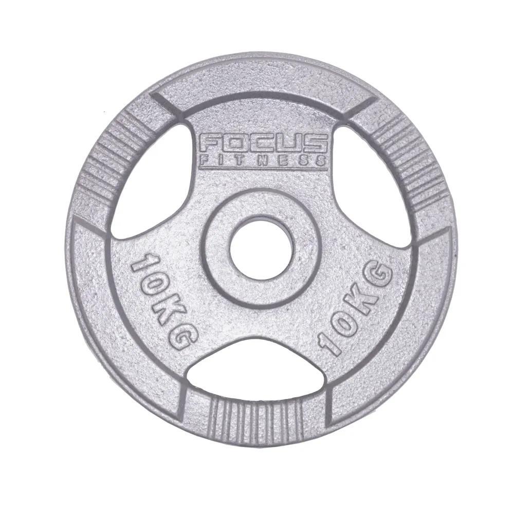 Focus Fitness - Plaque De Poids 30 Mm - Hamerton - 10 Kg - Fonte - Poids De Musculation - Gris - 10 Kg - Decathlon
