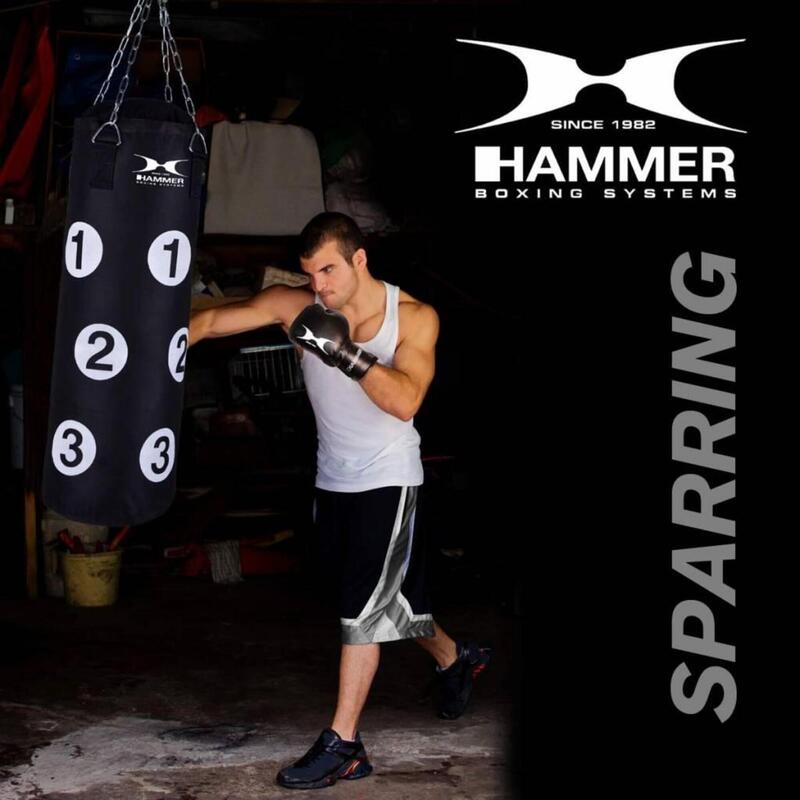 Boxing Punching bag Sparring met nummers, black, 80x30 cm