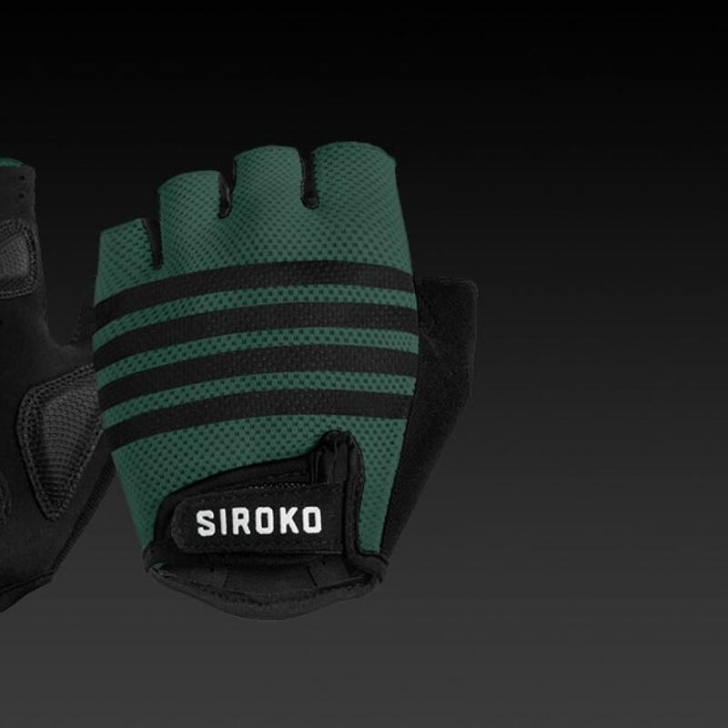 Guantes ciclismo Hombre y Mujer Aero Dark Green SIROKO Verde Militar