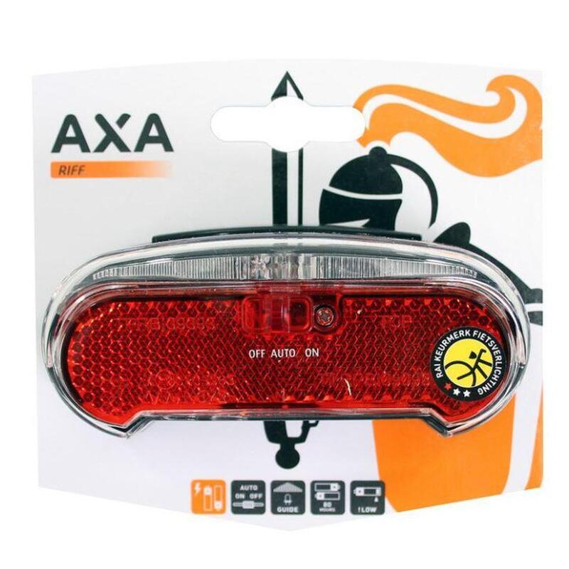 luce posteriore per bicicletta a batteria per portapacchi AXA Riff