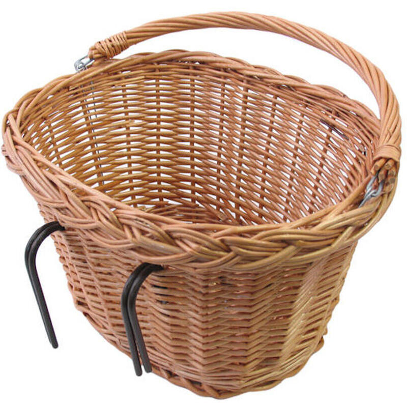 Rieten Fietsmand Denver Groot - 37X27X22 Cm - Natuur