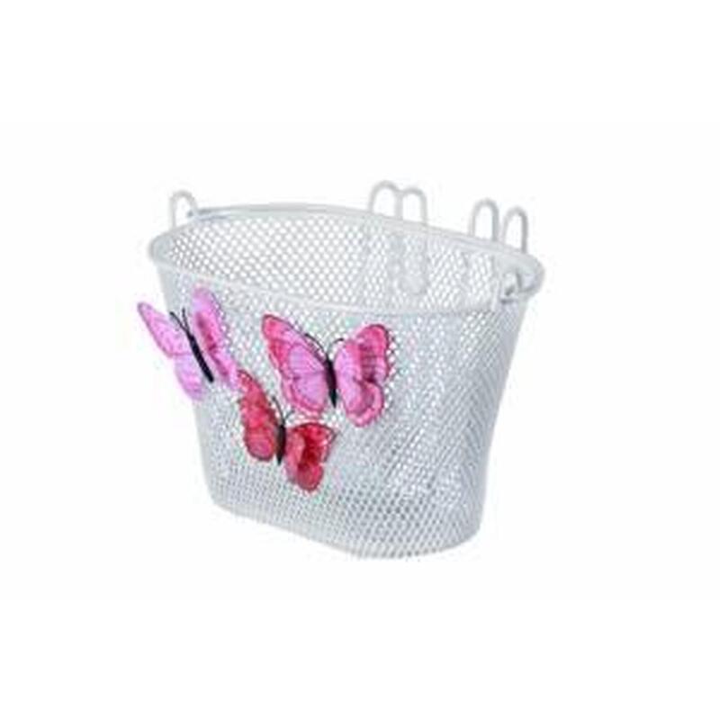 Kinderfietsmand Jasmin Butterfly 28 X 20 X 19 Cm - Wit