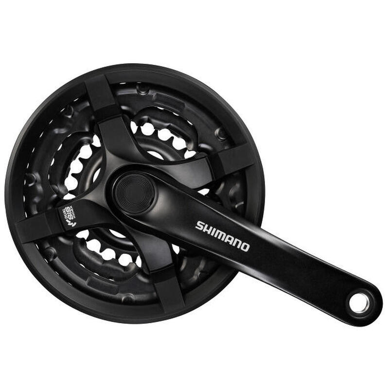 Guarnitura 6/7/8 velocità FC-TY501 170mm 48x38x28T con paracatena - nera