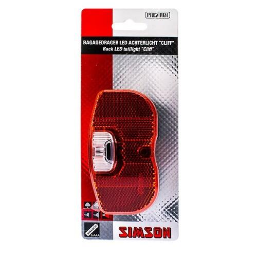 Simson Batterie-Gepäckträger-Rücklicht Cliff 1 LED an/aus 5/5