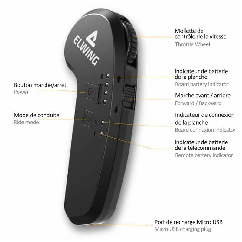 Goedgekeurd skateboard (25 km/u) - Nimbus, enkele motor, langeafstandsbatterij