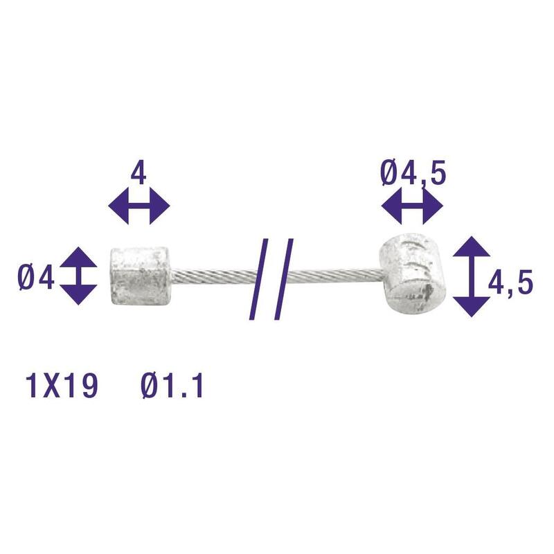 Schakel Binnenkabel 2250Mm Verzinkt Ø1,1Mm