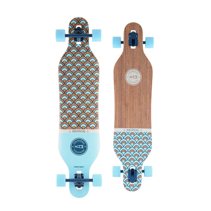 Tempish longboard Nautical 104 x 25 cm blauw