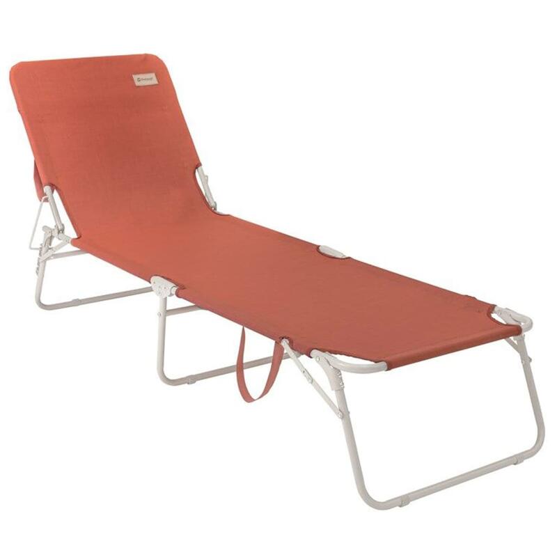 Outwell Chaise longue pliable Tenby Rouge chaud