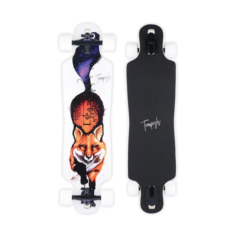 Tempish longboard Fox 82,5x21,5 cm hout wit/zwart