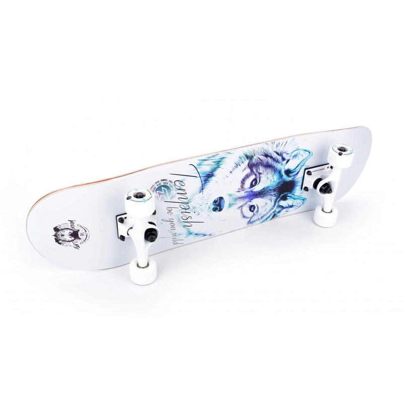 Tempish skateboard BLUE WOLF 31 x 8 inch hout wit/zwart