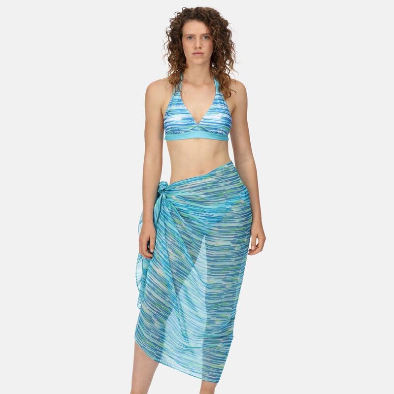 Dames Shayla Geborstelde Sarong (Zeegezicht)