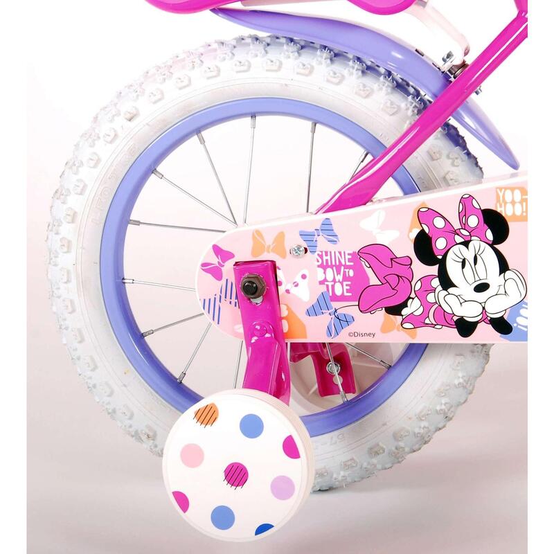 Panier avant vélo Minnie Mouse rose foncé – Équipement vélos enfants