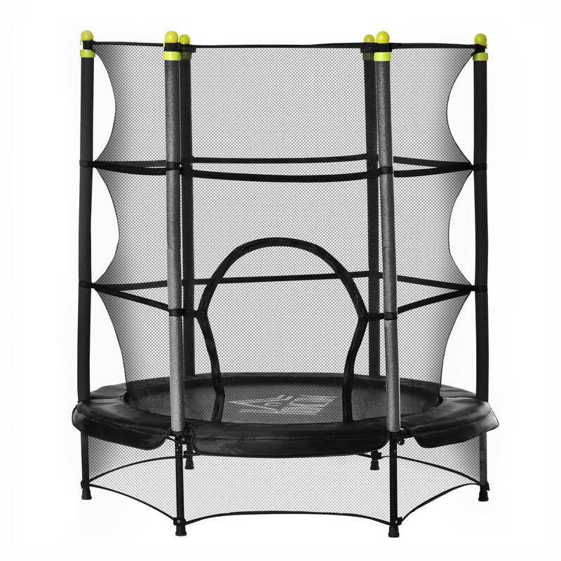 Trampolín para Niños HOMCOM 140x140x160 cm Negro