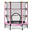 Trampolim para Crianças 140x140x160 cm Rosa HOMCOM