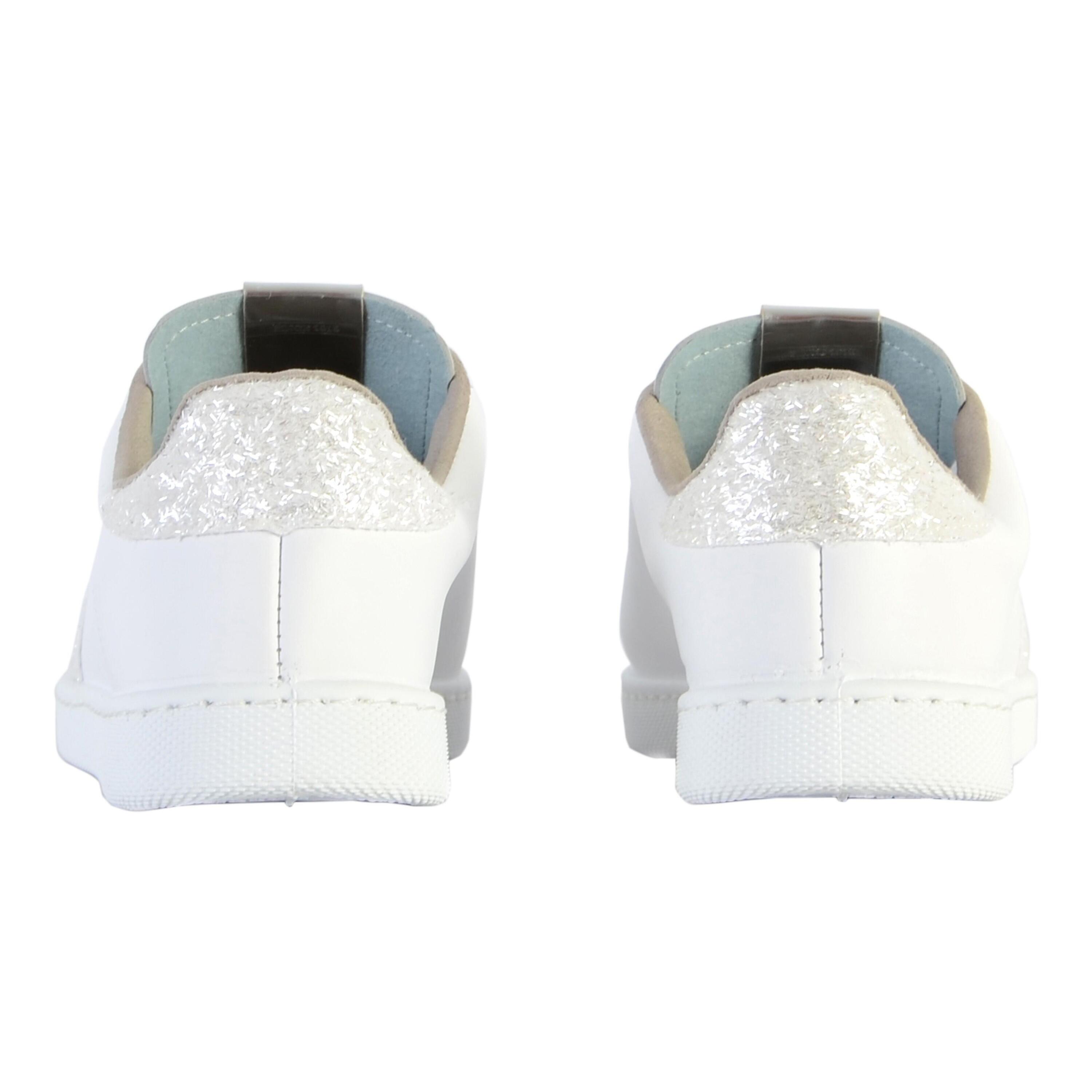 Tenis Leather & Glitter Swirls Womens Sports Low Top Lace Up Trainers 4/5