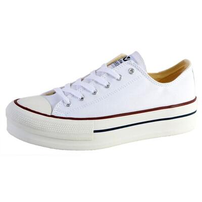 Zapatillas Deportivas Mujer Victoria TRIBU DOBLE BASKET LONA Blanco