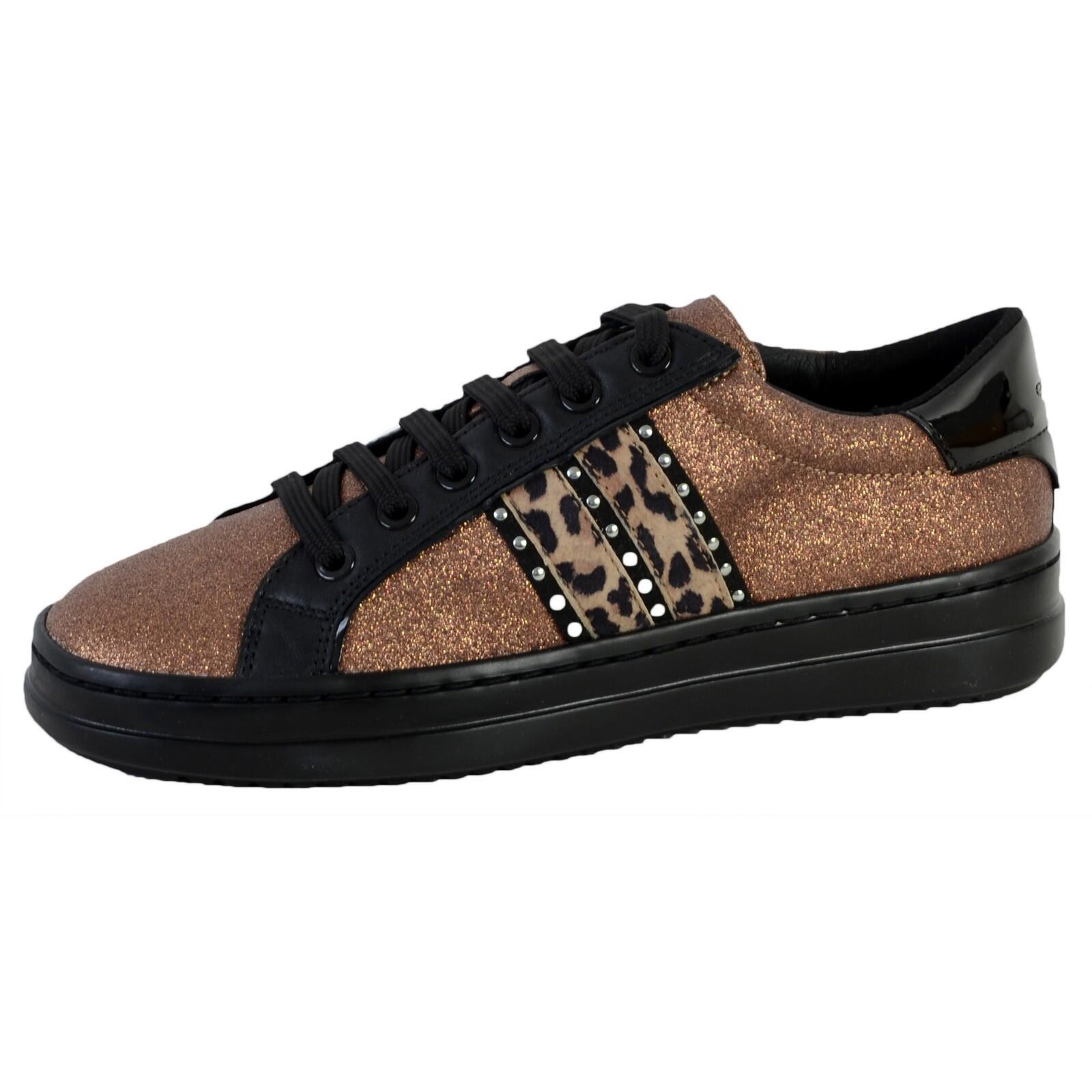 Geox - Basket Geox D Pontoise D - Femme - Baskets - Marron|vert - 36 - Decathlon