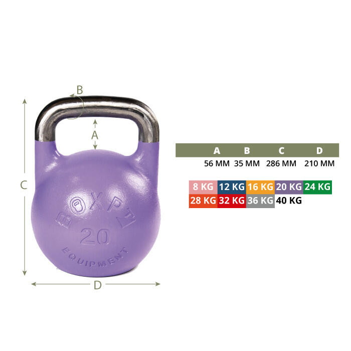 Kettlebell de Competicion Color  20kg Lila