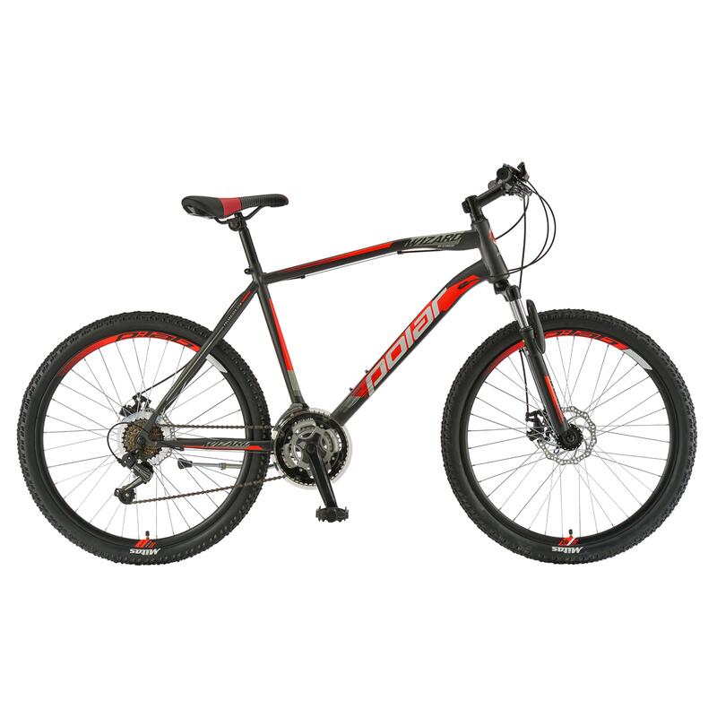 Bicicleta Mtb Polar Wizard 2.0 - 26 inch, S-M, Gri-Portocaliu