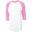 Honkbal Shirt  - Heren - 3/4 mouw - Roze - Maat S