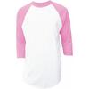 Honkbal Shirt  - Heren - 3/4 mouw - Roze - Maat S