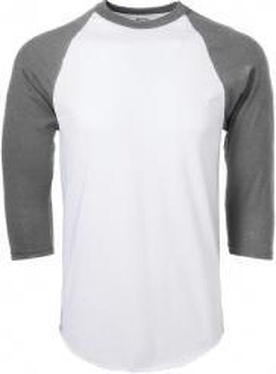SOFFE Honkbal Shirt - Raglan - 3/4 Mouw - Volwassenen - Grijs - Small