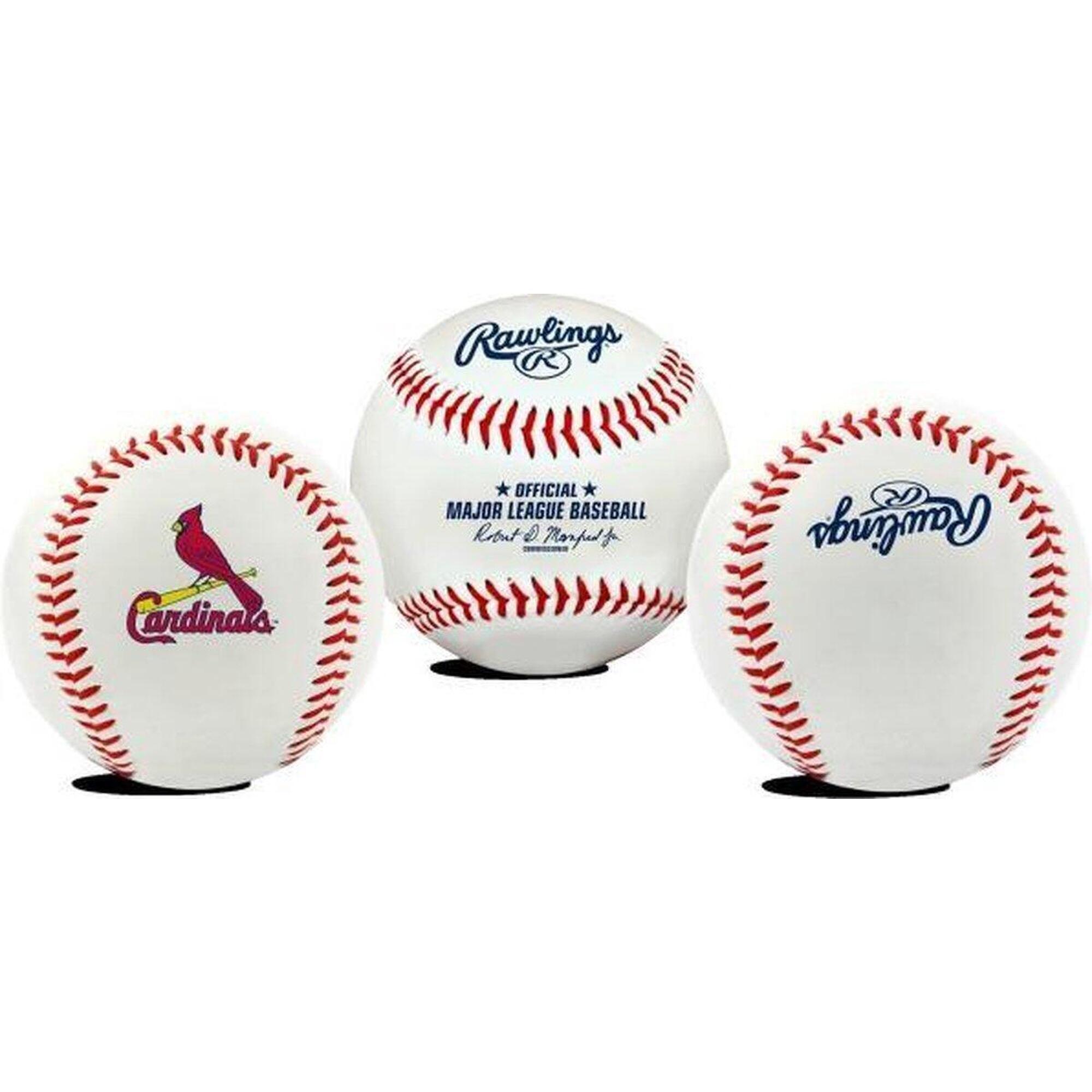 Rawlings - Baseball - Réplique De Baseball Mlb - Équipe Cardinals - Balle De Baseball - Blanc|noir|rouge - Taille Unique - Decathlon