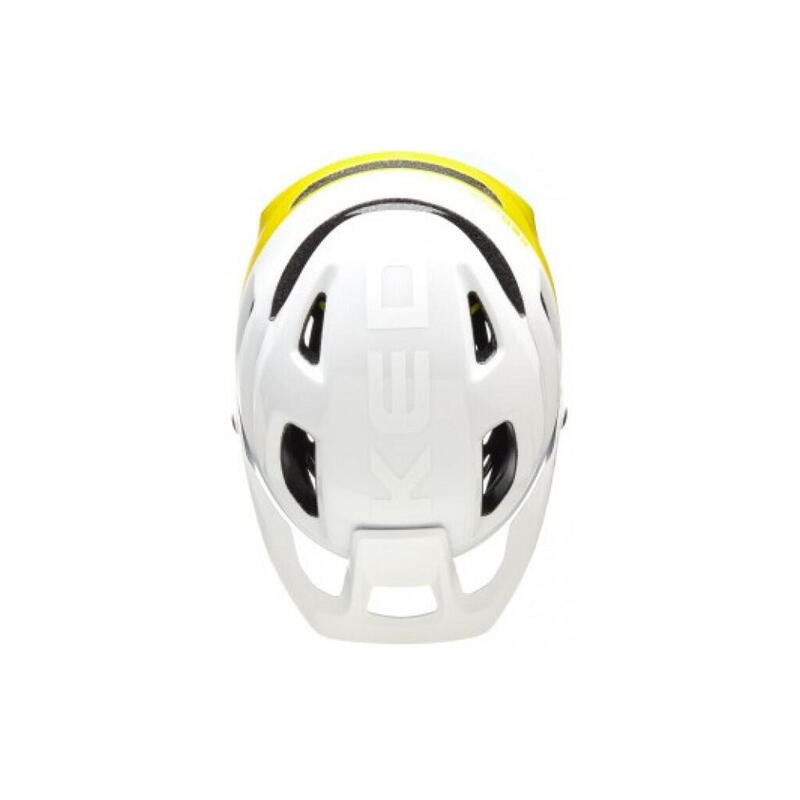 KED Casque de vélo MTB Pector ME-1, blanc-jaune