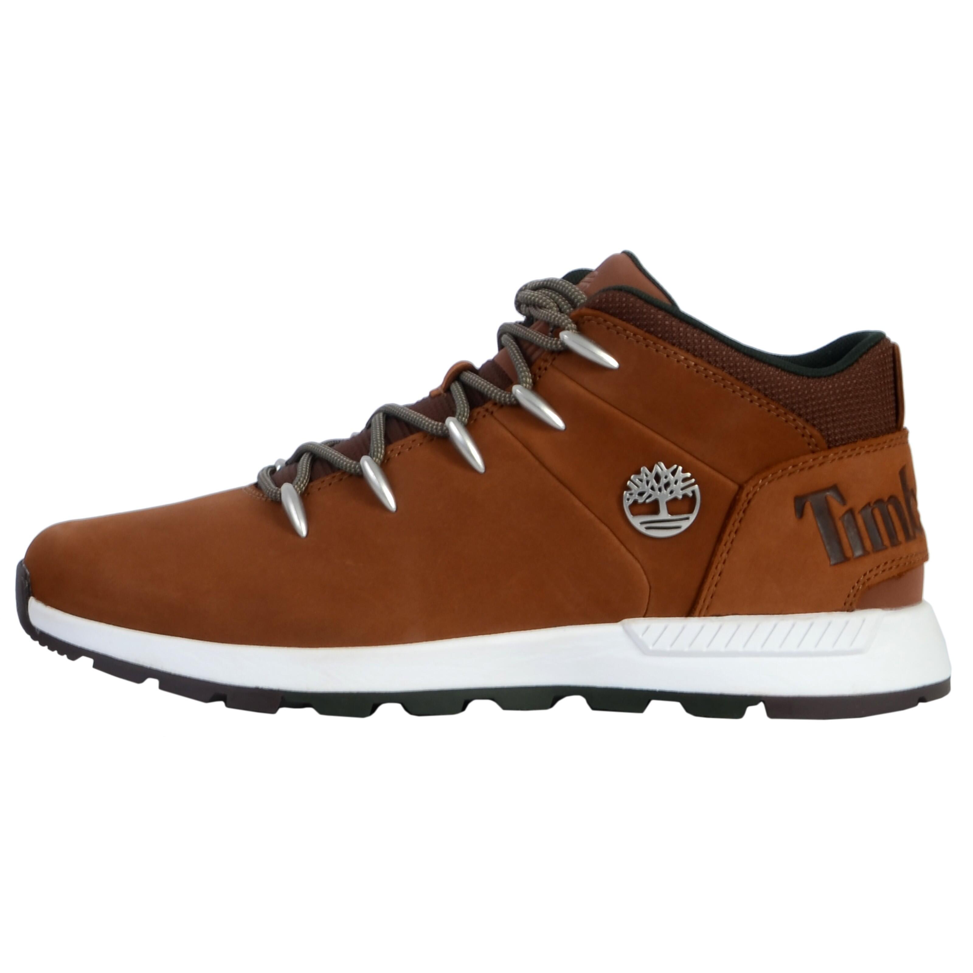 Timberland - Basket Mi-haute À Lacets Pour Homme En Marron Clair Sprint Trekker - Boots - Bordeaux|jaune|rouge - 43 - Decathlon