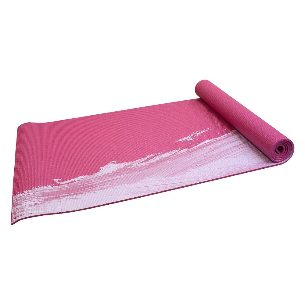 Senz Sports - Tapis De Yoga Premium - Rose Avec Impression - Tapis De Fitness - Rose - 180 Cm - Decathlon