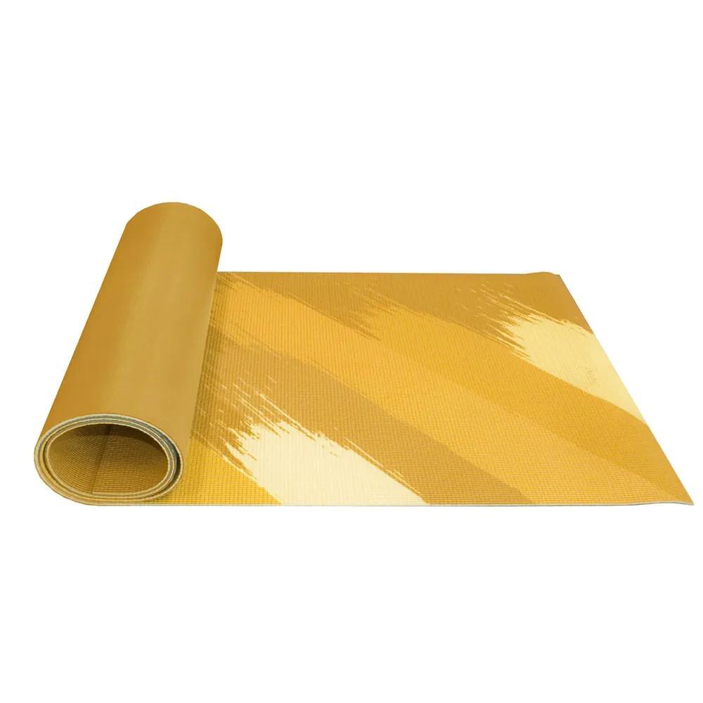 Tapis de yoga Premium - Jaune avec impression 2/6