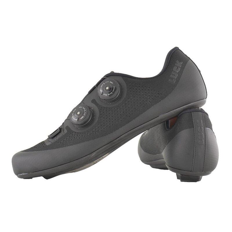 Zapatillas Ciclismo Carretera para Hombre y Mujer Luck Osi Negras