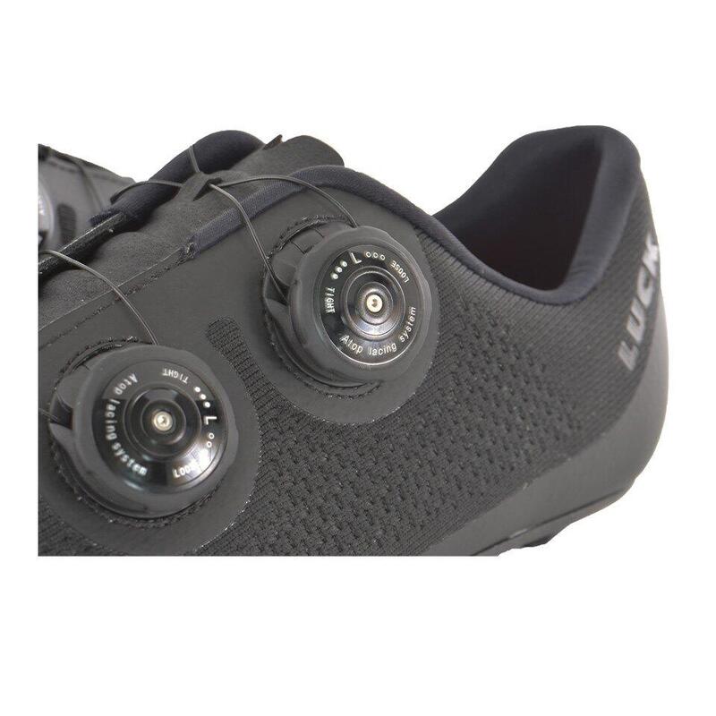 Zapatillas Ciclismo Carretera para Hombre y Mujer Luck Osi Negras