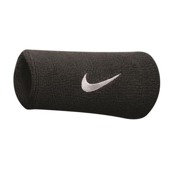 Fasce da polso Nike Swoosh Doublewide nere 2 pezzi