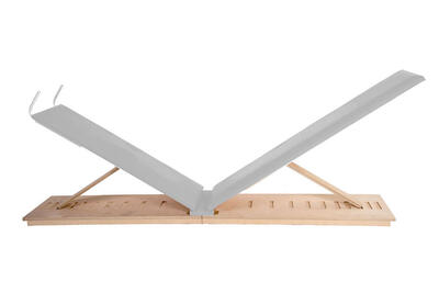 Standaard houten houdingsbank rode aarde la posturale