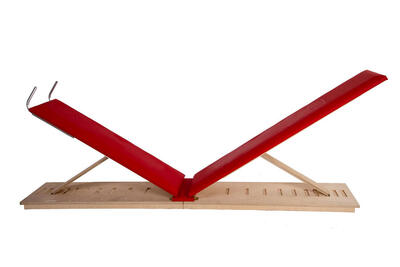 Standaard houten houdingsbank rode aarde la posturale