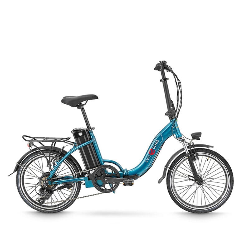 Vélo pliant électrique, Fold 20 V-brake, 7sp, bleu