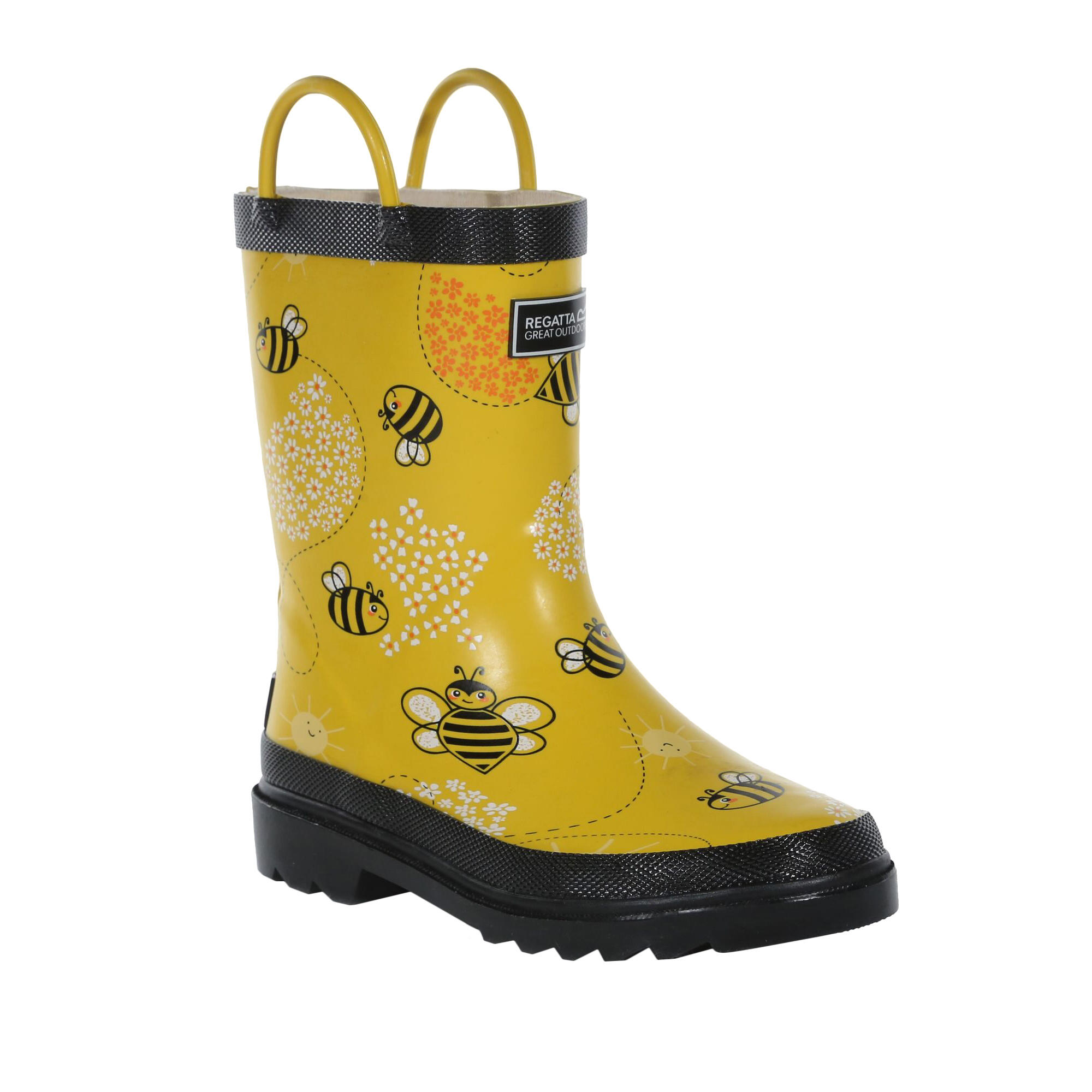 REGATTA Childrens/Kids Minnow Bee Wellington Boots (Maize Yellow)