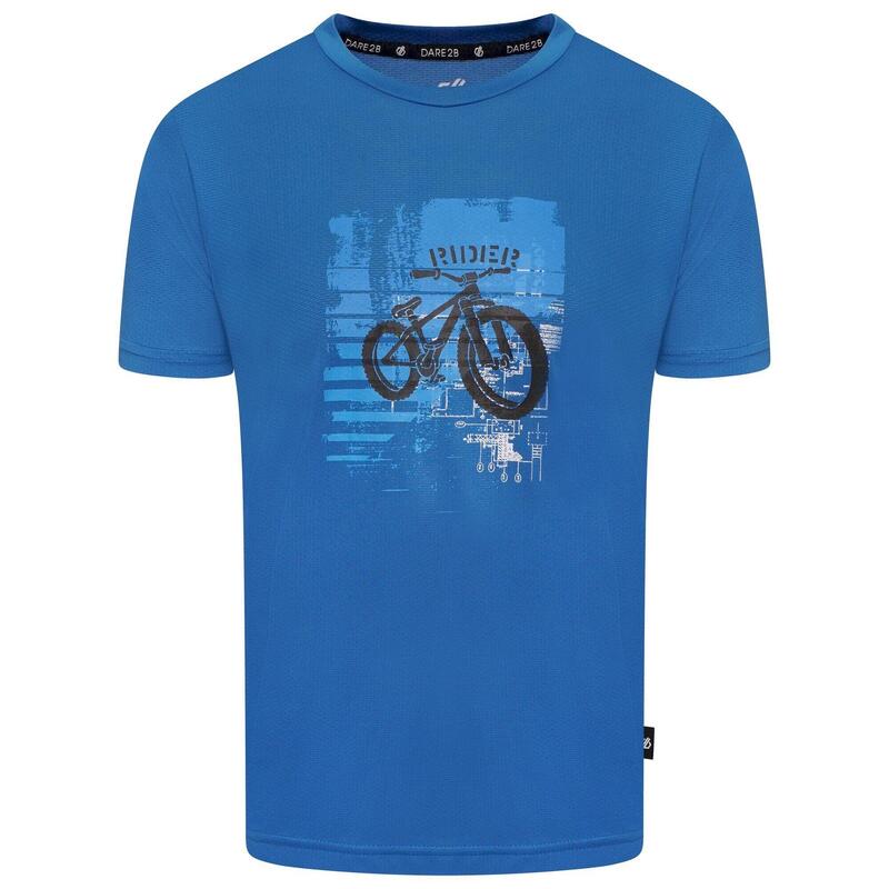 Kinderen/Kinderen Rechtmatig Mountainbike Gerecycleerd Tshirt (Snorkelblauw)