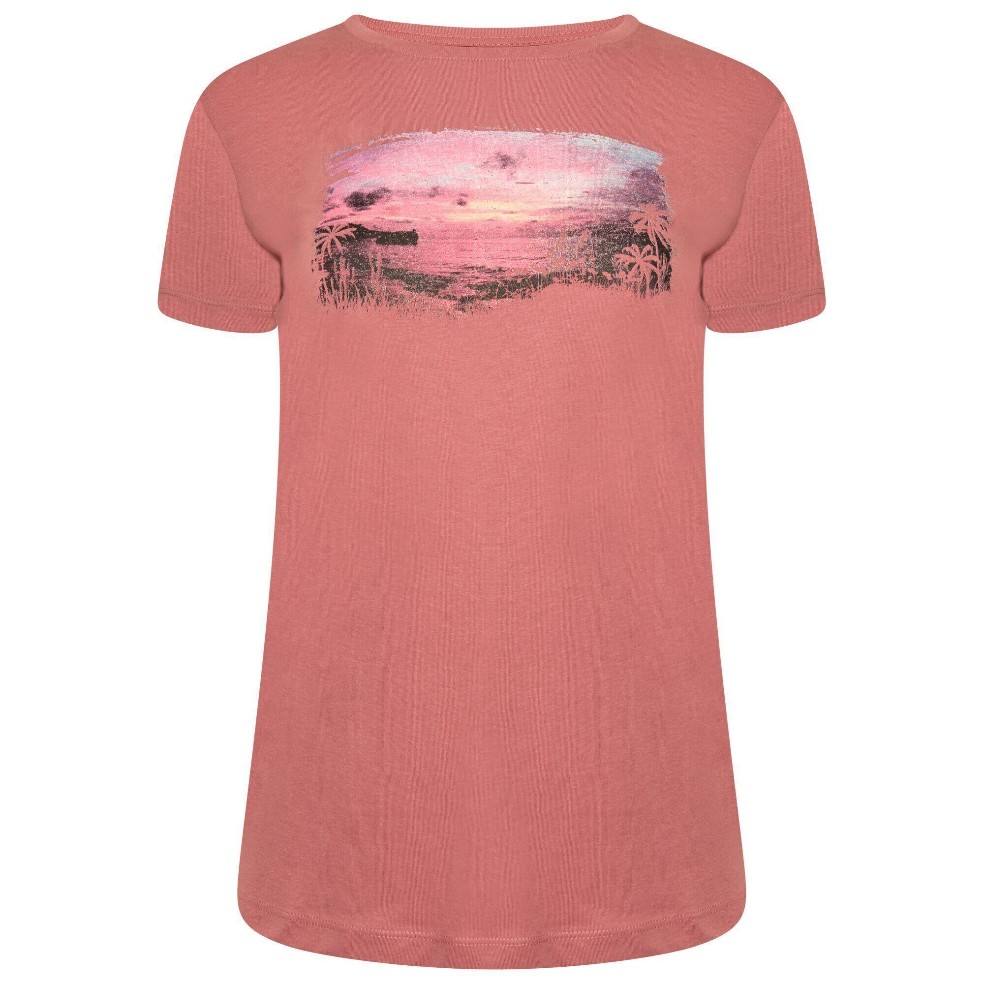 Womens/Ladies Peace of Mind Beach TShirt (Mesa Rose) 1/5